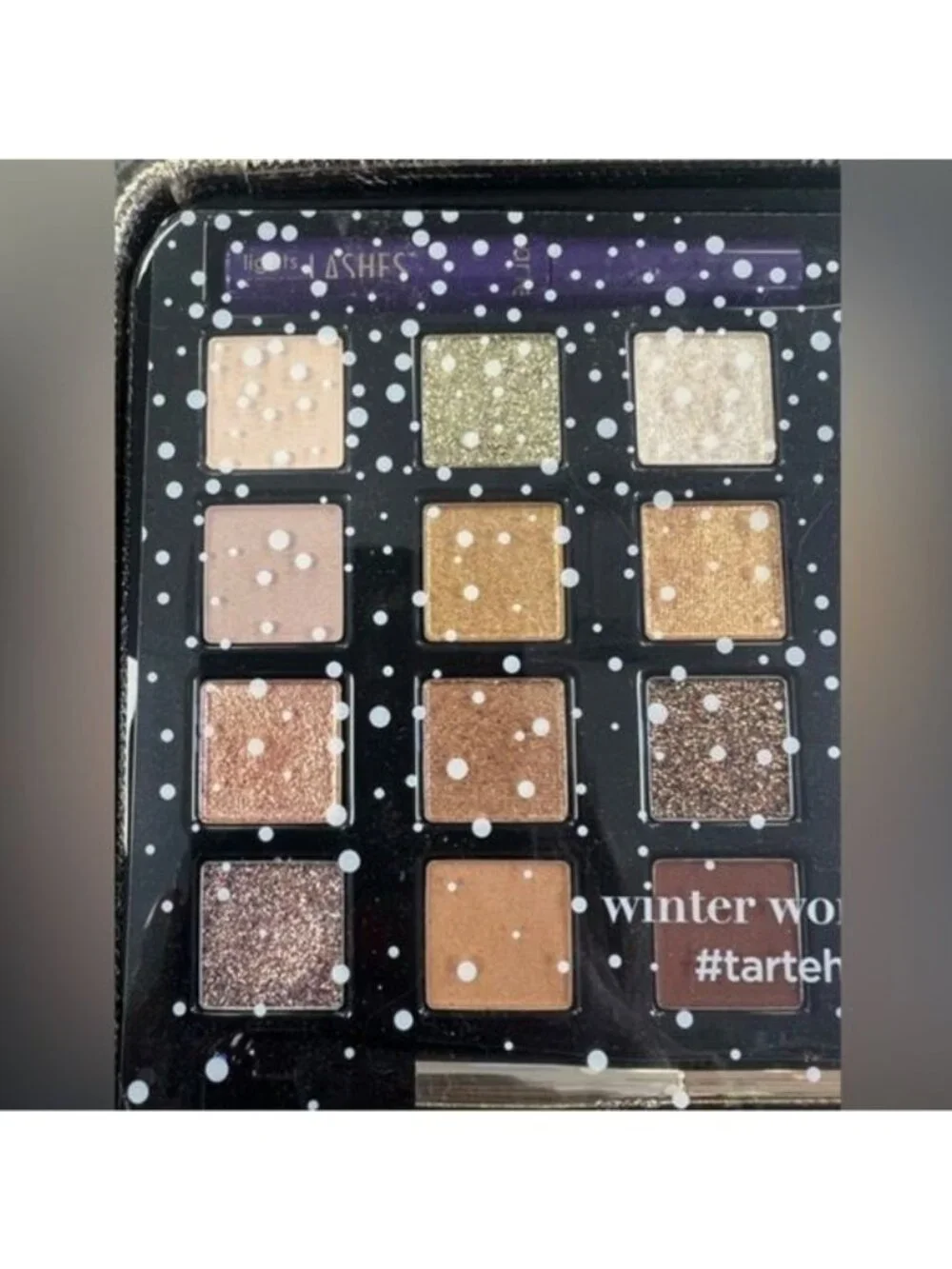 NIB Tarte Winter Wonderglam Luxe Eye Palette Set Shimmer Glitter Metallic Makeup